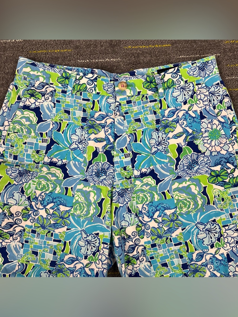 Lilly Pulitzer Via Palm Beach Mens Multicolor Floral Everglades Shorts Size 32 - Picture 2 of 11